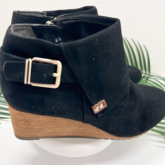 Dr. Scholls Womens Black Cameo Wedge Bootie Boots Shoes Size 7 - Picture 4 of 11